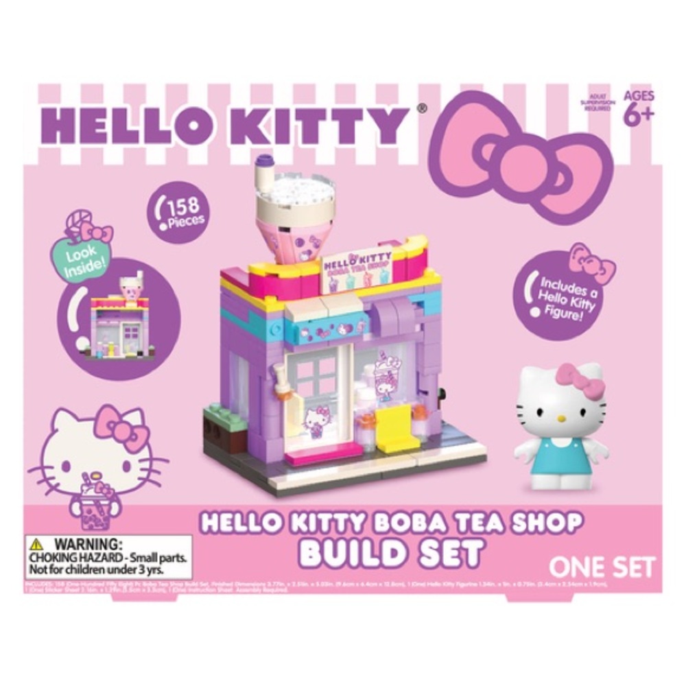 🎀 Hello Kitty® Build Set & Figure- Boba  Tea Shop Set